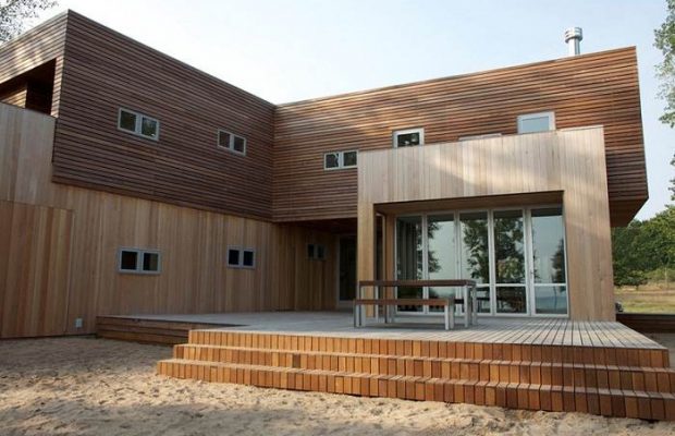 Современный дом с плоской кровлей Современный дом с плоской кровлей